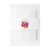 ダリアオータム結婚フローラ 招待状ベリーバンド (正面例)