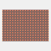 ダリアカラフルスの花柄 ラッピングペーパーシート (正面3)