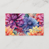 ダリアカラフルフラワーズ名刺 割引カード (正面)