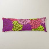 ダリアカラフル花、花、花柄 ボディピロー (裏面)
