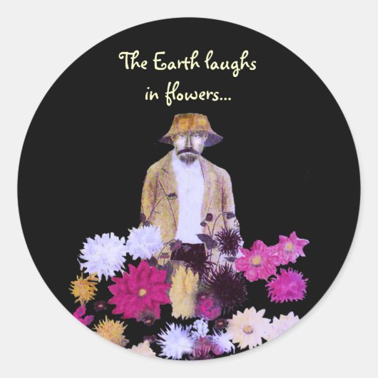 ダリアガーデナーステッカー ラウンドシール (正面)