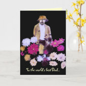 ダリアガーデナーファーザーズデイカード カード (黄色い花)