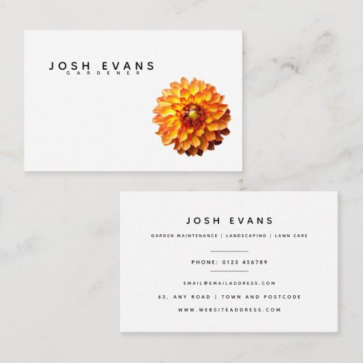 ダリアガーデナー 名刺 (正面/裏面)