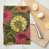 ダリアガーデン キッチンタオル (四つ折り)