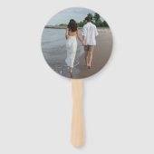 ダリアコバルトブルー結婚モダンズ ハンドファン (裏面)