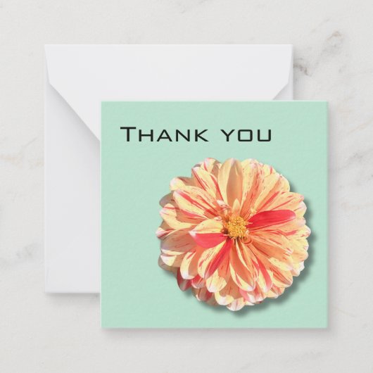 ダリアサンキューカード ノートカード (正面)