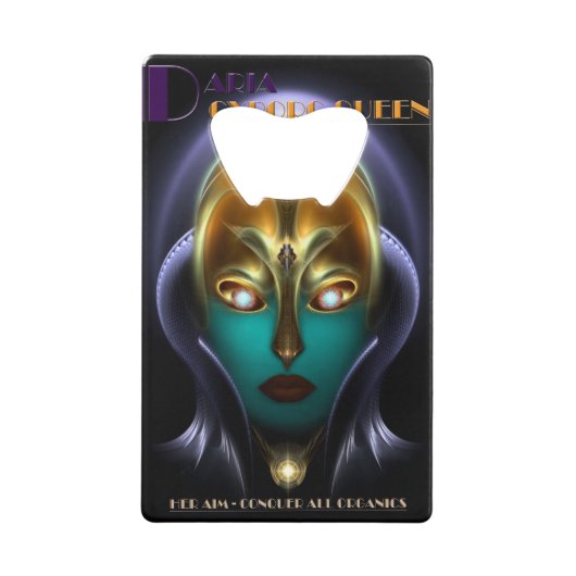 ダリアシボルグクイーンクレジットカードボトルオプナー クレジットカード栓抜き (正面)