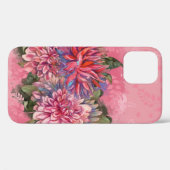 ダリアスの花ピンクの水色 Case-Mate iPhoneケース (裏面 (横))