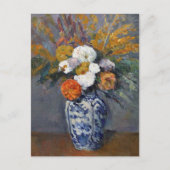 ダリアスブルーホワイトベイザーポールセザンヌ ポストカード (正面)