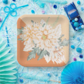 ダリアスマーマレード結婚の紙プレート ペーパープレート (パーティー)