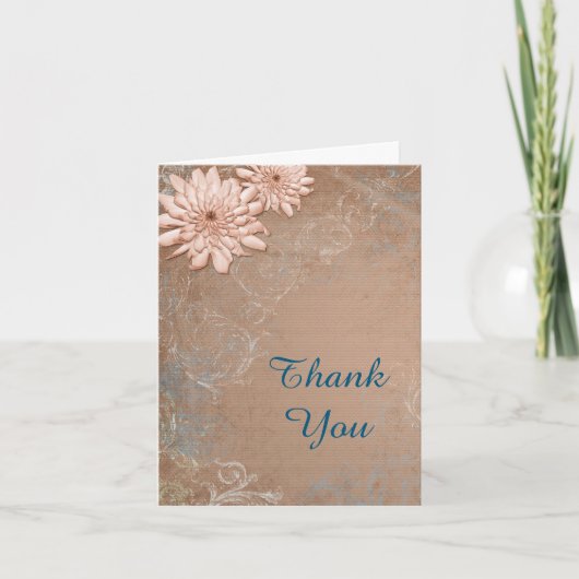 ダリアスワールタンとブルー縁どサンキューサンキュー サンキューカード (正面)