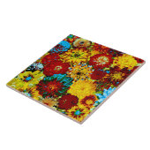 ダリアス抽象芸術素晴らしフラワーフローラ写真 タイル (側面)