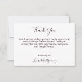 ダリアス葬儀花ありがとう、悔やみや弔慰 ノートカード (正面)