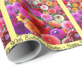 ダリアス誕生日名と年齢の夏を追加 ラッピングペーパー (ロールコーナー)