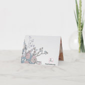 ダリアス・リリーズパーソナライズされた折り畳みカード サンキューカード (裏面)