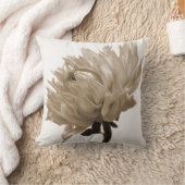 ダリアセピアプリント クッション (ブランケット)