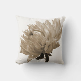 ダリアセピアプリント クッション