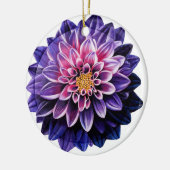 ダリアセラミックボールクリスマスオーナメント セラミックオーナメント (左)