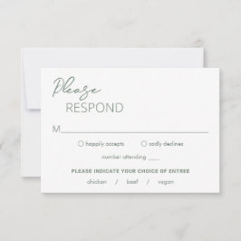 ダリアセージグリコンテンポラリーンモダン結婚ズ 出欠カード