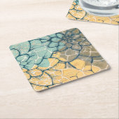 ダリアダンスI スクエアペーパーコースター (アングル)