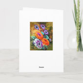 ダリアデイジーフラワーガーデン絵画フローラ カード (裏面)