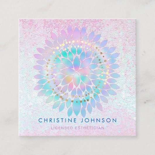 ダリアデコールエステティシャンサロンスパ スクエア名刺 (正面)