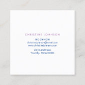 ダリアデコールエステティシャンサロンスパ スクエア名刺 (裏面)