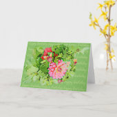 ダリアハッピーバースデーカード カード (黄色い花)