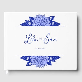 ダリアパーソナライズされたの結婚ゲストブック ゲストブック