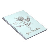 ダリアパーソナライズされたノート ノートブック (右側)