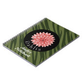 ダリアパーソナライズされたフラワーネイチャーのコレクション ノートブック (左側)