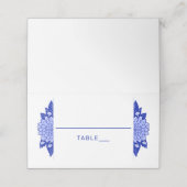 ダリアパーソナライズされた結婚の折り畳みテーブル プレイスカード (外部開封)