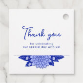 ダリアパーソナライズされた結婚式の引き出物ラベル フェイバータグ (裏面)