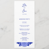 ダリアパーソナライズされた結婚式 プログラム (裏面)