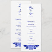 ダリアパーソナライズされた結婚式 プログラム (正面/裏面)