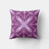 ダリアパープルミルキーホワイトクラウド抽象芸術パターン クッション (裏面)