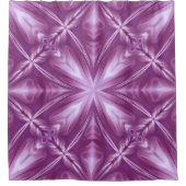 ダリアパープルミルキーホワイトクラウド抽象芸術パターン シャワーカーテン (正面)