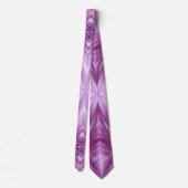 ダリアパープルミルキーホワイトクラウド抽象芸術パターン ネクタイ (裏面)