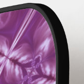 ダリアパープルミルキーホワイトクラウド抽象芸術パターン ピックルボールラケット (左詳細)