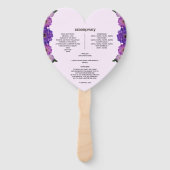 ダリアパープルラベンダーフローラ結婚式 プログラムファン ハンドファン (裏面)