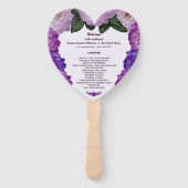 ダリアパープルラベンダーフローラ結婚式 プログラムファン ハンドファン (正面)