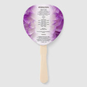 ダリアパープルラベンダーフローラ結婚式 プログラム ハンドファン (裏面)