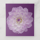 ダリアパープルラベンダー薄紫結婚フローラ プレイスカード (内部開封)