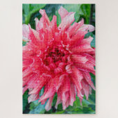 ダリアピンクカナダフラワー写真 ジグソーパズル (縦)