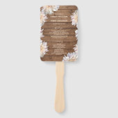 ダリアピンクフローラ素朴ウッド結婚式 プログラム ハンドファン (正面)