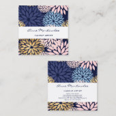 ダリアピンクブルー スクエア名刺 (正面/裏面)