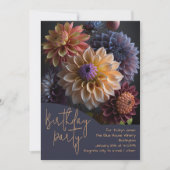 ダリアフラワーズバースデーパーティー 招待状 (正面)