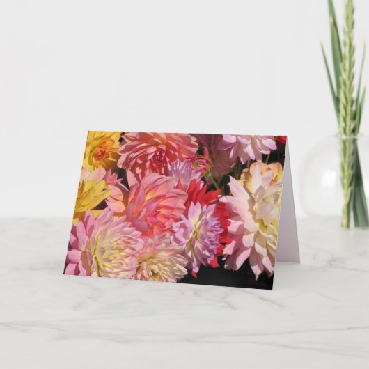 ダリアフラワーズ誕生日カード カード (正面)