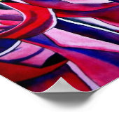 ダリアフラワー抽象芸術オリジナルフラワーアート ポスター (角)