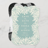 ダリアフラワー日付カードを保存 セーブザデート (正面/裏面)